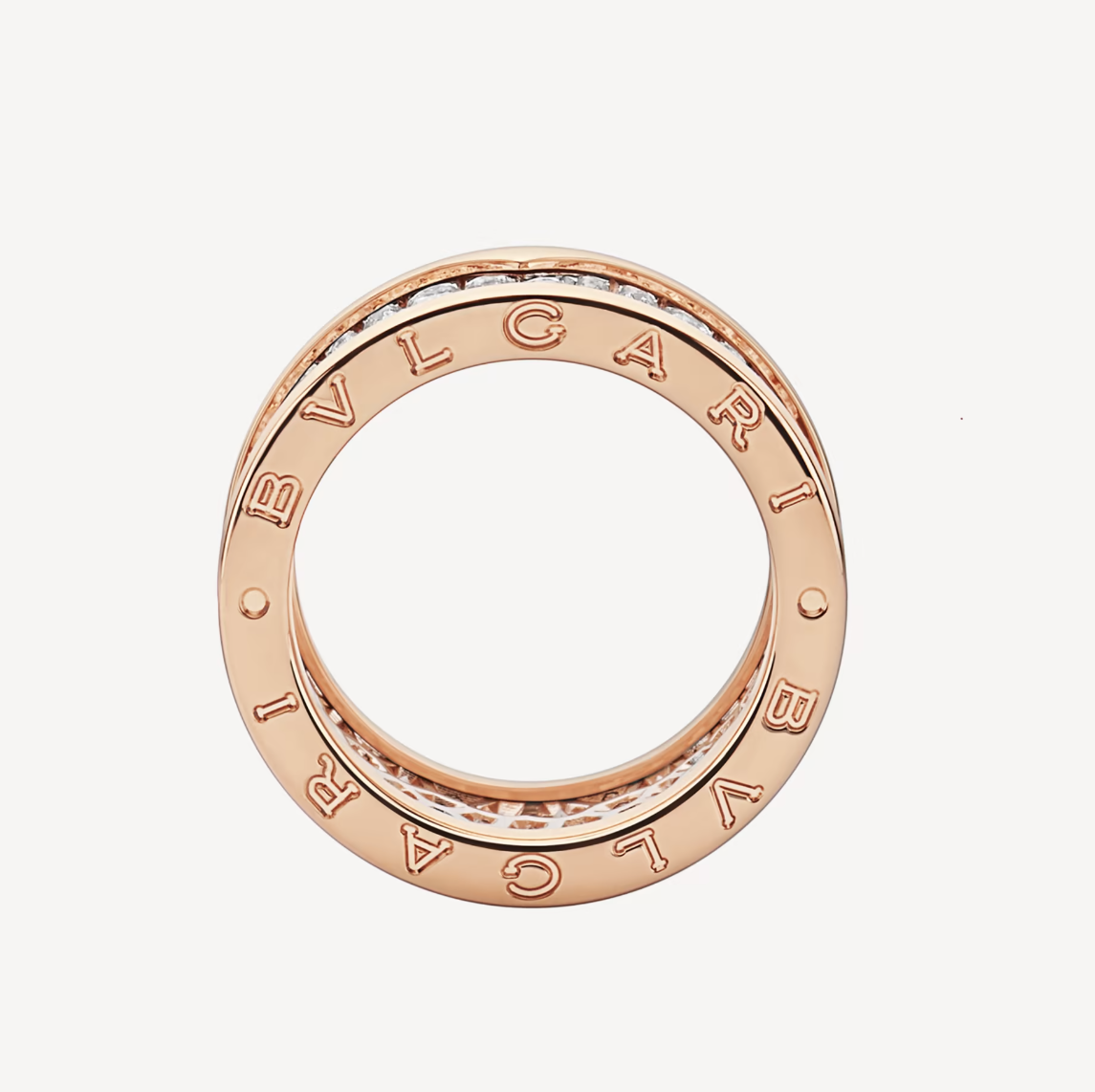 [Rose Jewelrys]ZERO 1 WITH PAVED DIAMONDS ON THE SPIRAL RING