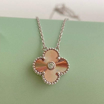 [Rose Jewelrys ]CLOVER 15MM DIAMOND LASER NECKLACE- CHRISTMAS 2024 SPECIAL EDITION