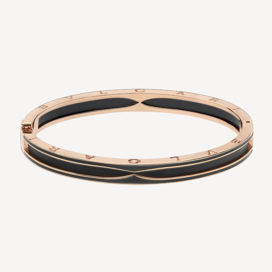 [Rose Jewelrys]ZERO 1 PINK GOLD WITH MATTE BLACK CERAMIC BRACELET