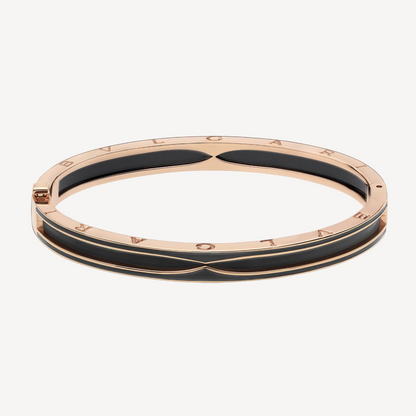 [Rose Jewelrys]ZERO 1 PINK GOLD WITH MATTE BLACK CERAMIC BRACELET