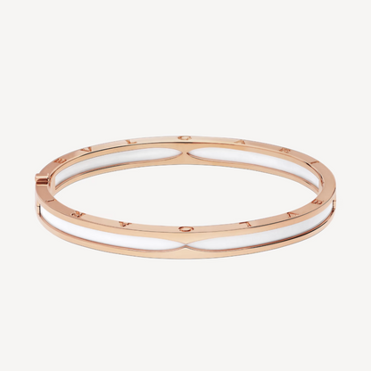 [Rose Jewelrys]ZERO 1 PINK GOLD WITH WHITE CERAMIC BRACELET