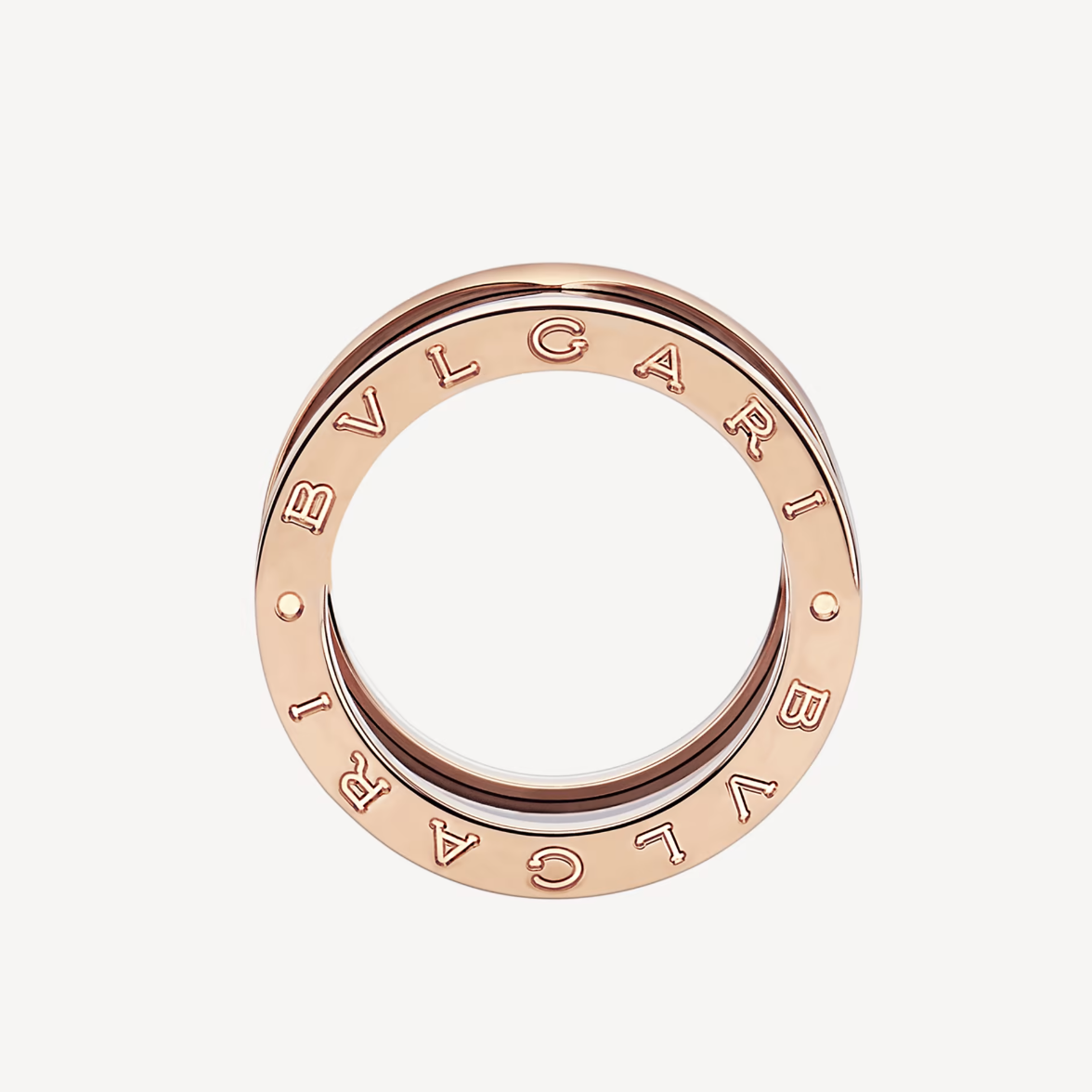 [Rose Jewelrys]ZERO 1 FOUR-BAND LOOPS AND BLACK CERAMIC SPIRAL PINK GOLD RING