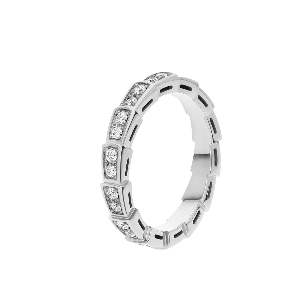 [Rose Jewelrys]SERPENTI RING SILVER DIAMOND PAVED 3MM