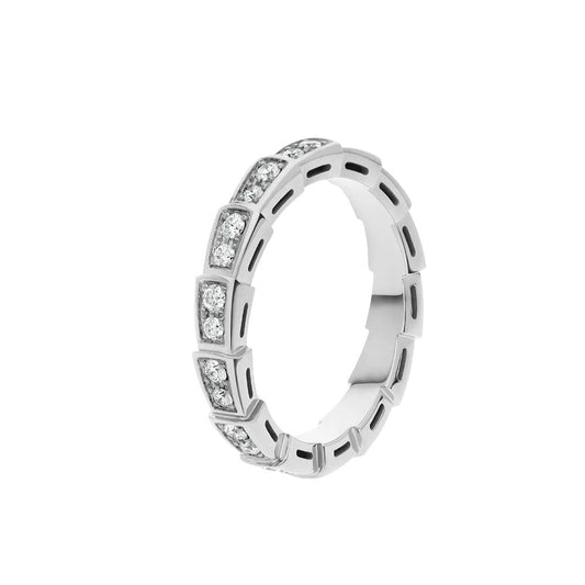 [Rose Jewelrys]SERPENTI RING SILVER DIAMOND PAVED 3MM