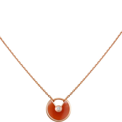 [Rose Jewelrys]AMULETTE GOLD CARNELIAN ONYX NECKLACE
