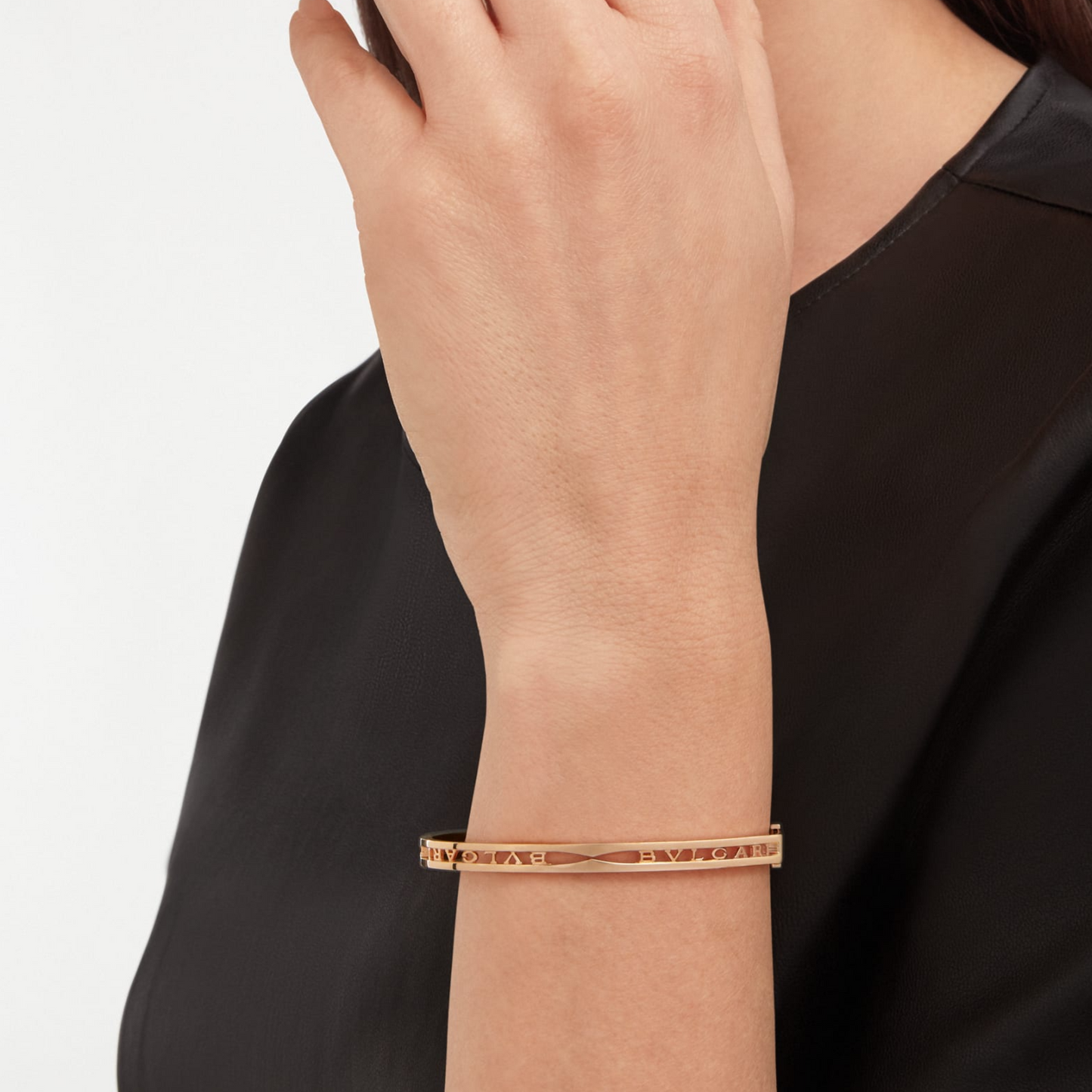 [Rose Jewelrys]ZERO 1 SPIRAL LOGO PINK GOLD BRACELET