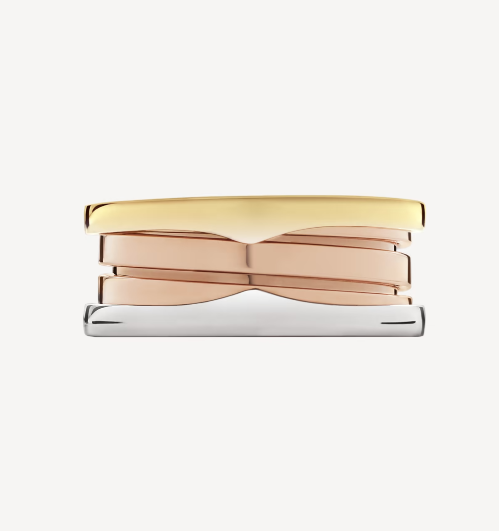 [Rose Jewelrys]ZERO 1 THREE-BAND ROSE WHITE AND YELLOW RING