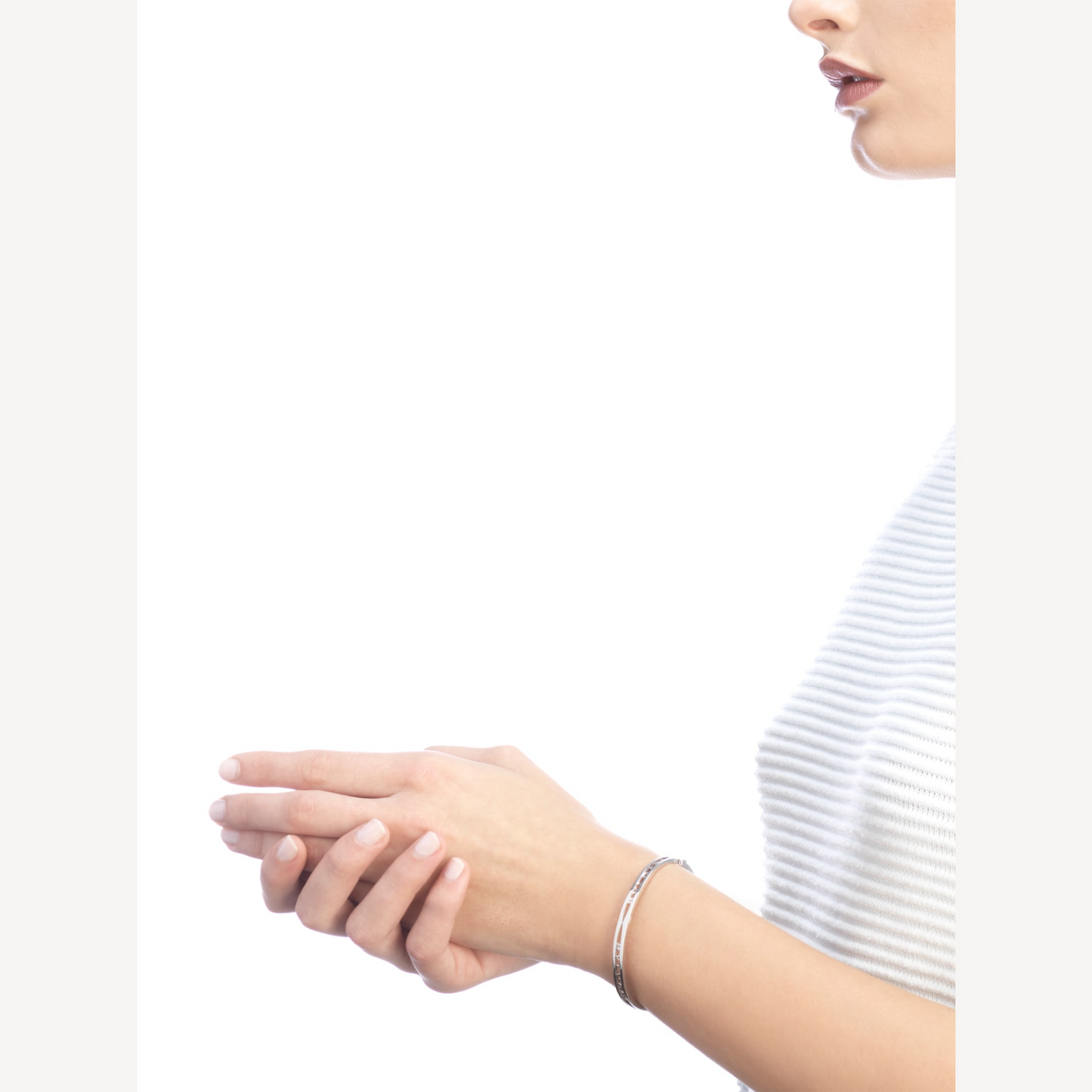 [Rose Jewelrys]ZERO 1 SPIRAL LOGO SILVER BRACELET
