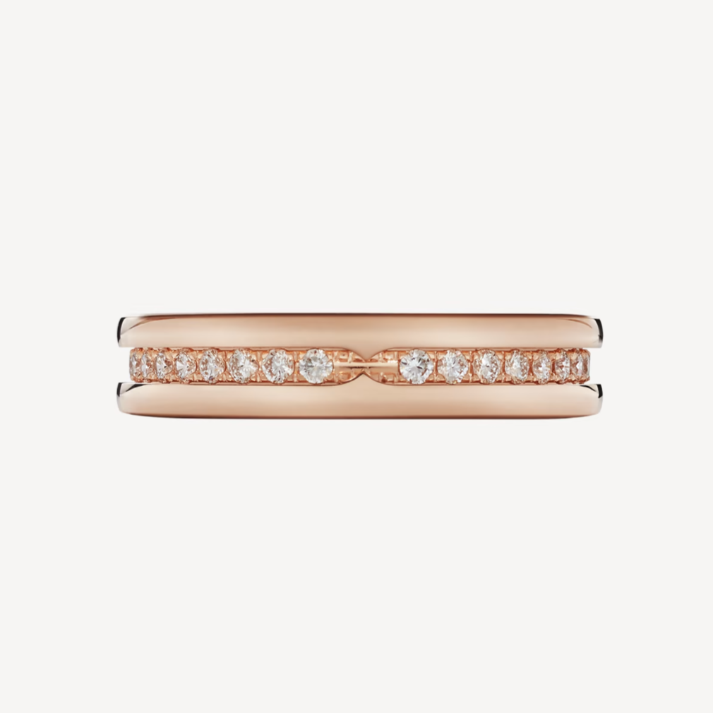 [Rose Jewelrys]ZERO 1 ONE-BAND PAVED DIAMONDS ON THE SPIRAL RING