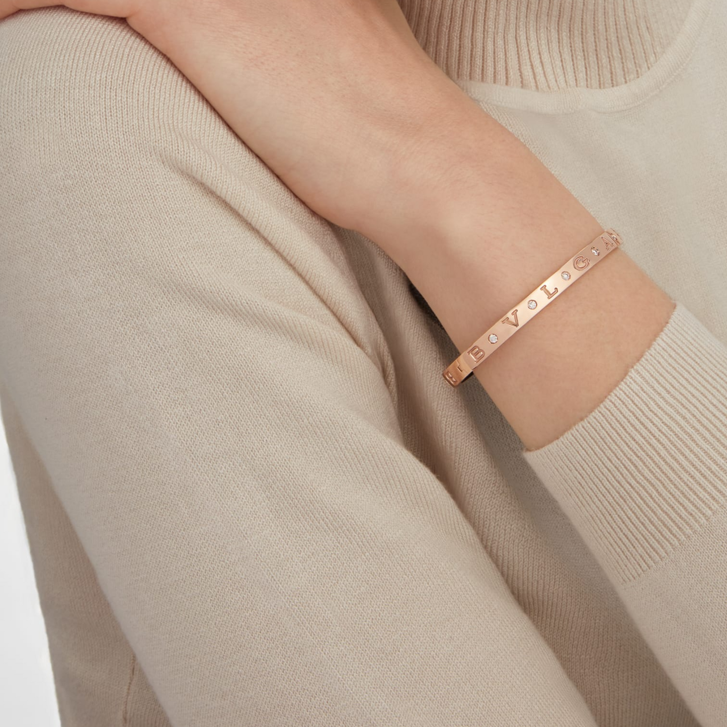 [Rose Jewelrys]ZERO 1 PINK GOLD 12 DIAMONDS BRACELET