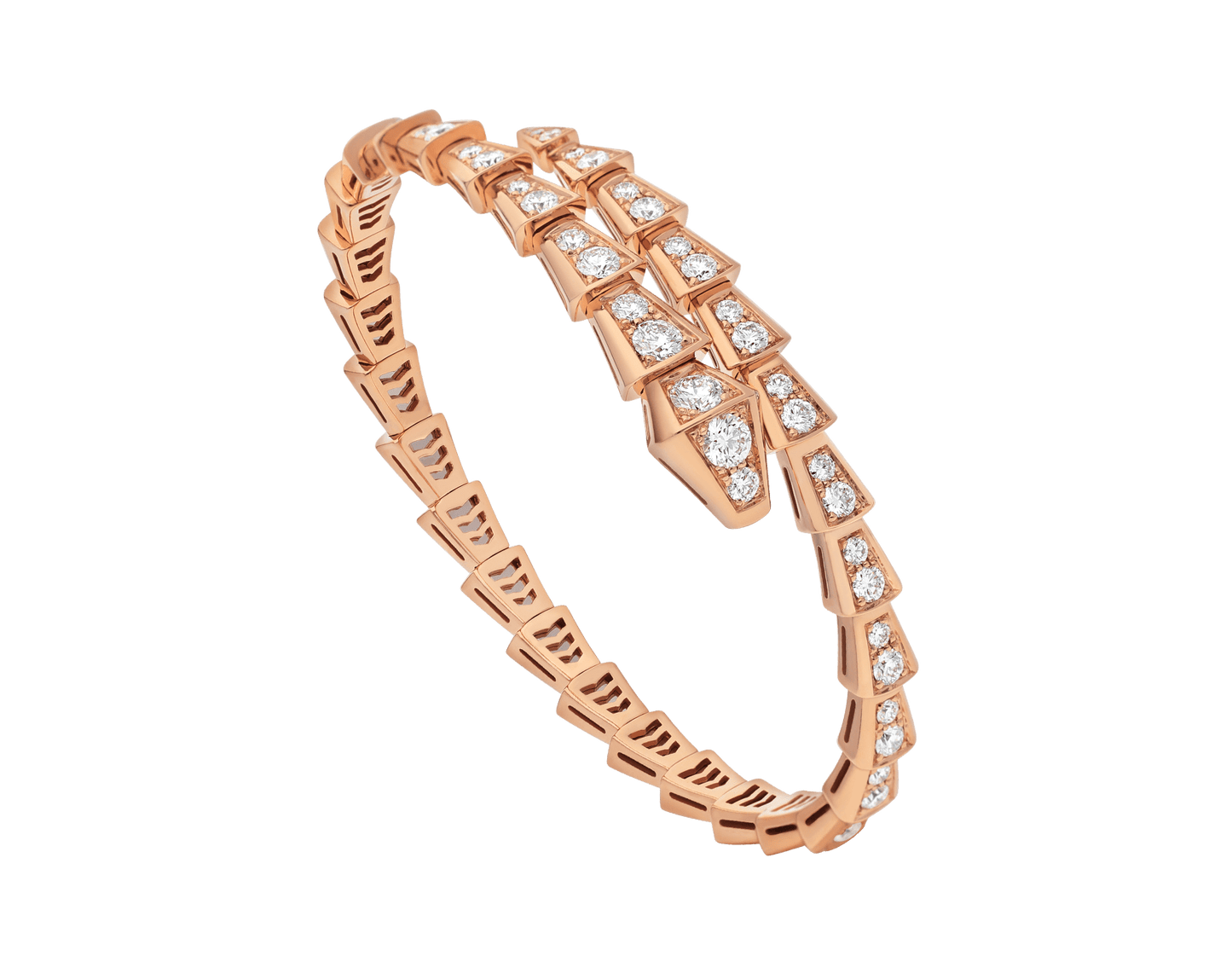 [Rose Jewelrys]SERPENTI BRACELET 6.8MM PINK GOLD DIAMOND