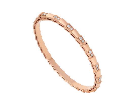 [Rose Jewelrys]SERPENTI SMALL BRACELET PINK GOLD DIAMOND