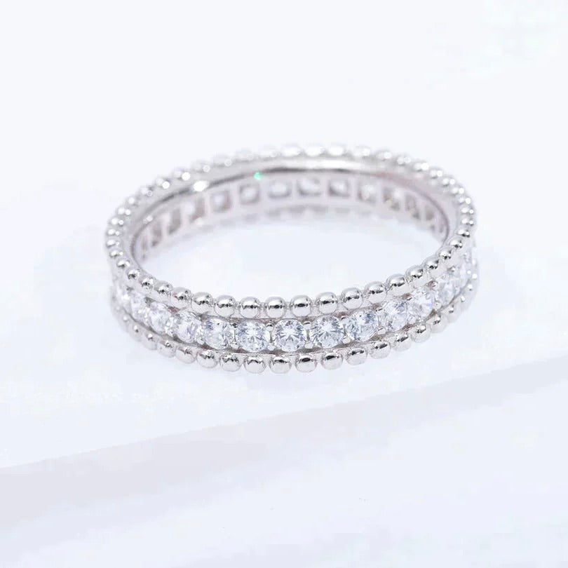 [🌹Rose💎]PERLEE DIAMOND SILVER RING