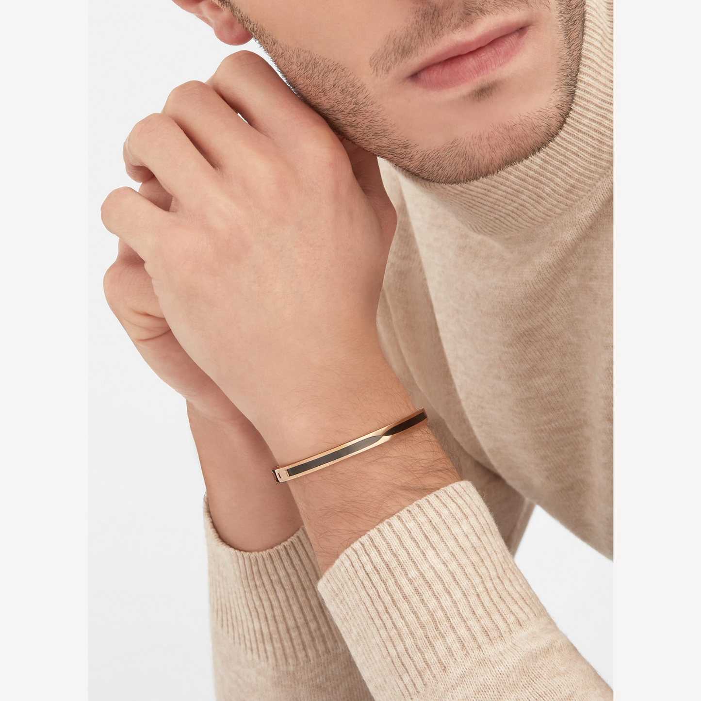 [Rose Jewelrys]ZERO 1 PINK GOLD WITH BLACK CERAMIC BRACELET