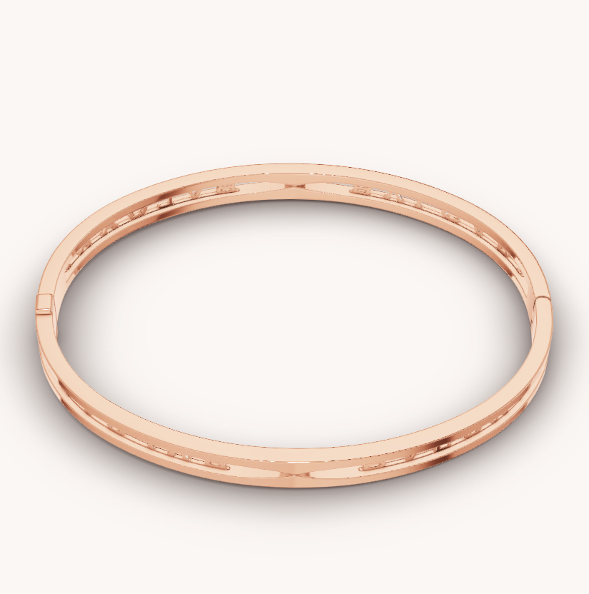 [Rose Jewelrys]ZERO 1 SPIRAL LOGO PINK GOLD BRACELET