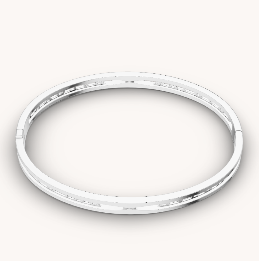 [Rose Jewelrys]ZERO 1 SPIRAL LOGO SILVER BRACELET