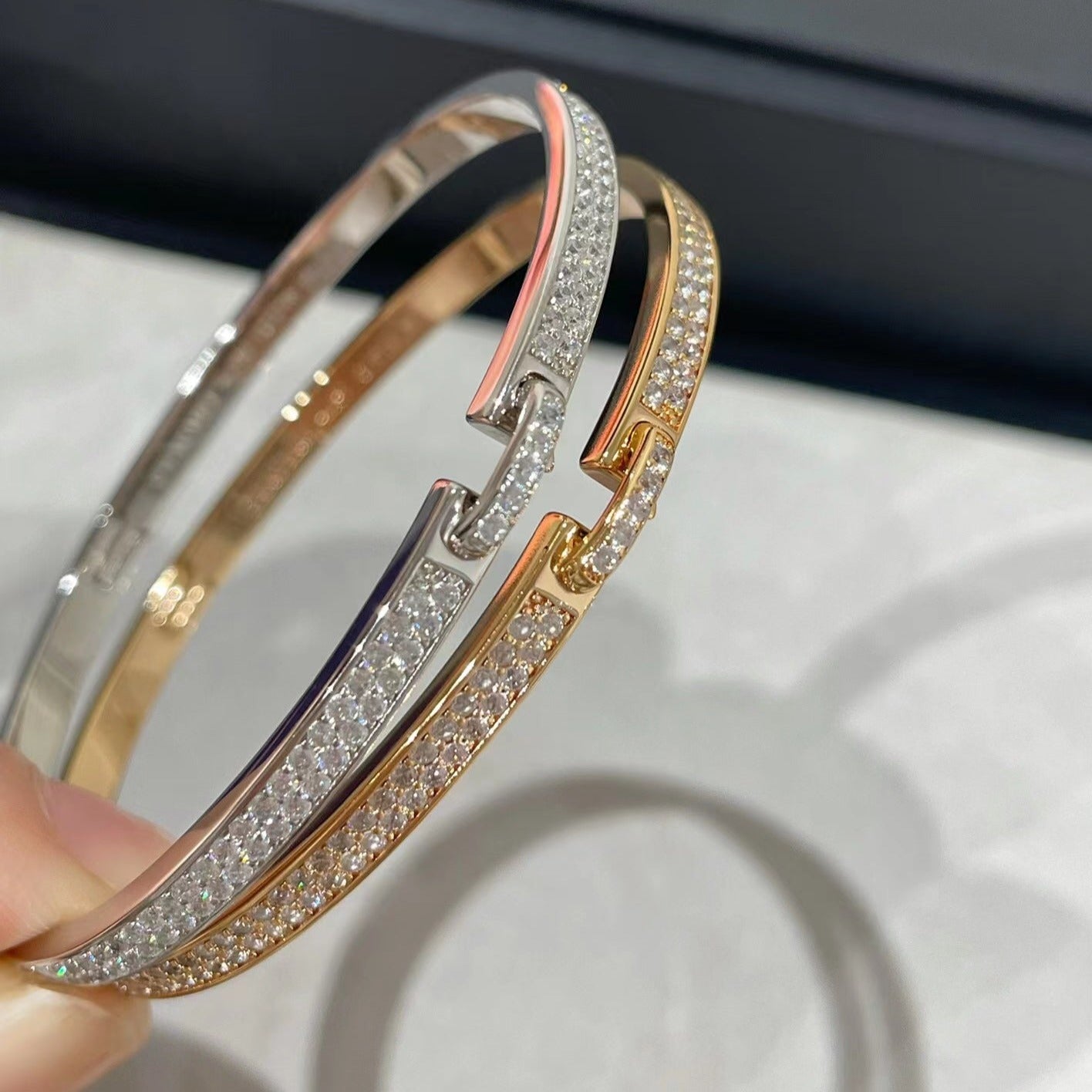 [Rose Jewelrys]LIENS VIDENCE DIAMOND PAVED BRACELET
