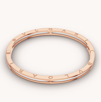[Rose Jewelrys]ZERO 1 PINK GOLD WITH WHITE CERAMIC BRACELET