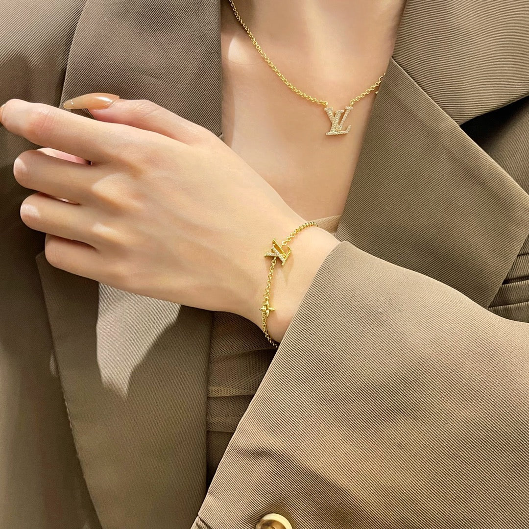 [Rose Jewelrys] LOGO STAR MOTIF GOLD BRACELET
