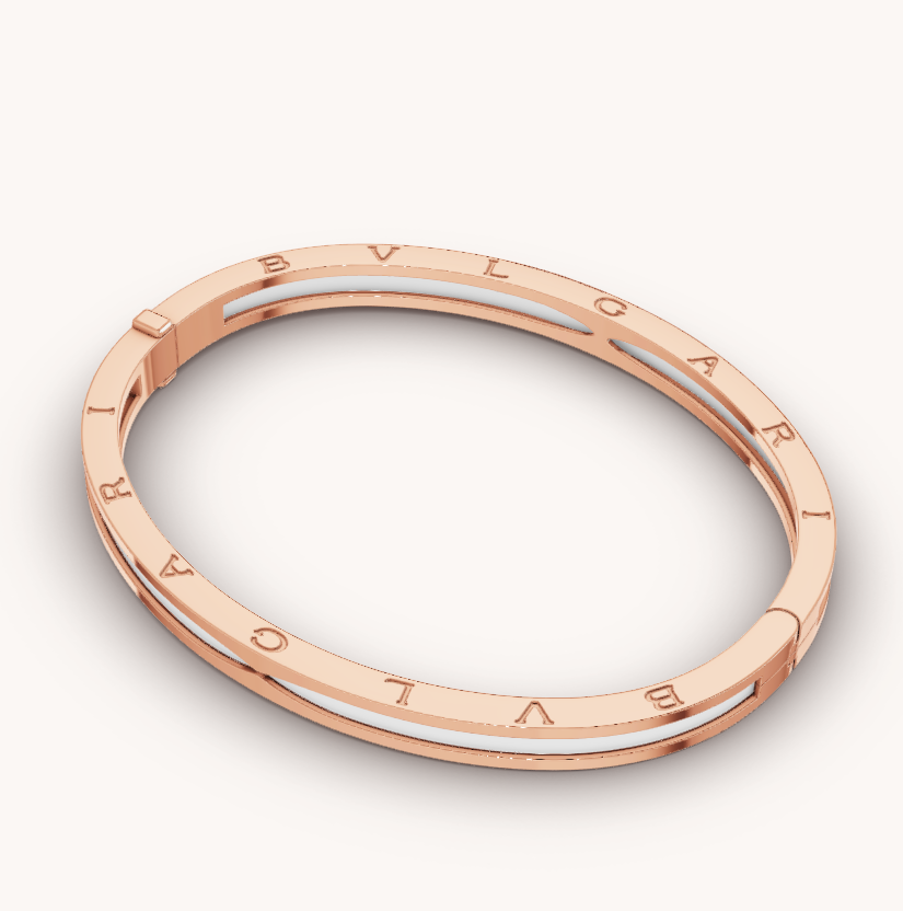 [Rose Jewelrys]ZERO 1 PINK GOLD WITH WHITE CERAMIC BRACELET