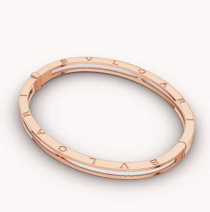 [Rose Jewelrys]ZERO 1 PINK GOLD WITH WHITE CERAMIC BRACELET