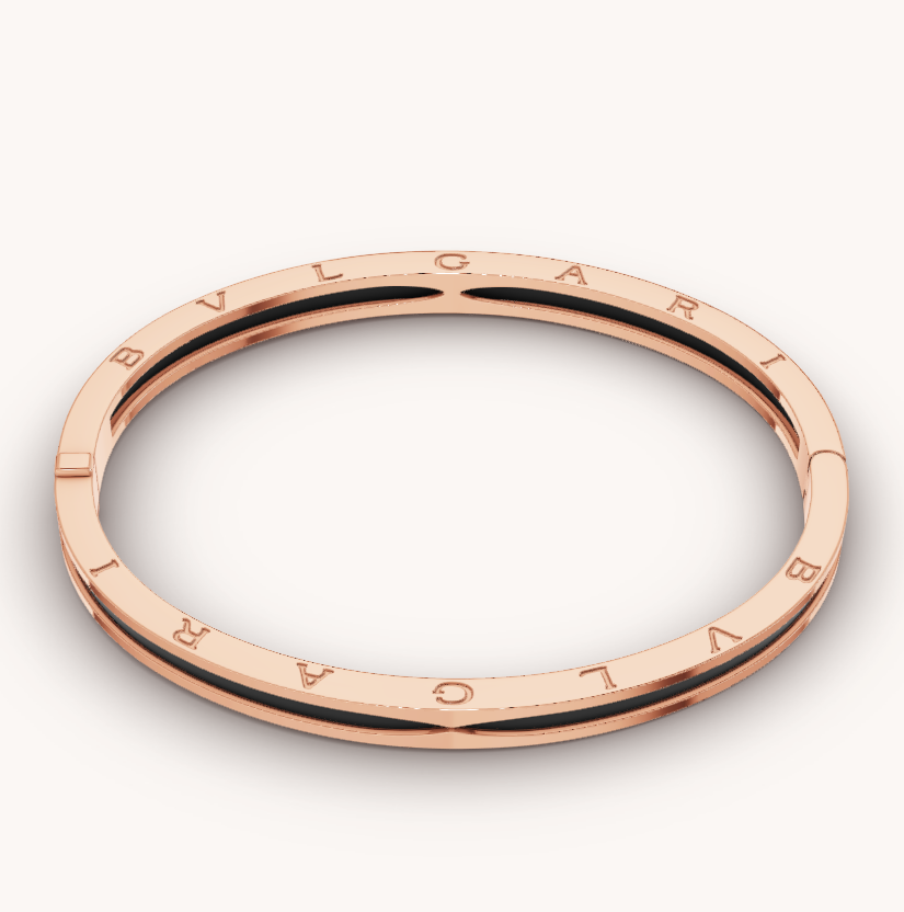 [Rose Jewelrys]ZERO 1 PINK GOLD WITH BLACK CERAMIC BRACELET