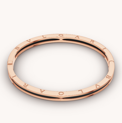 [Rose Jewelrys]ZERO 1 PINK GOLD WITH BLACK CERAMIC BRACELET