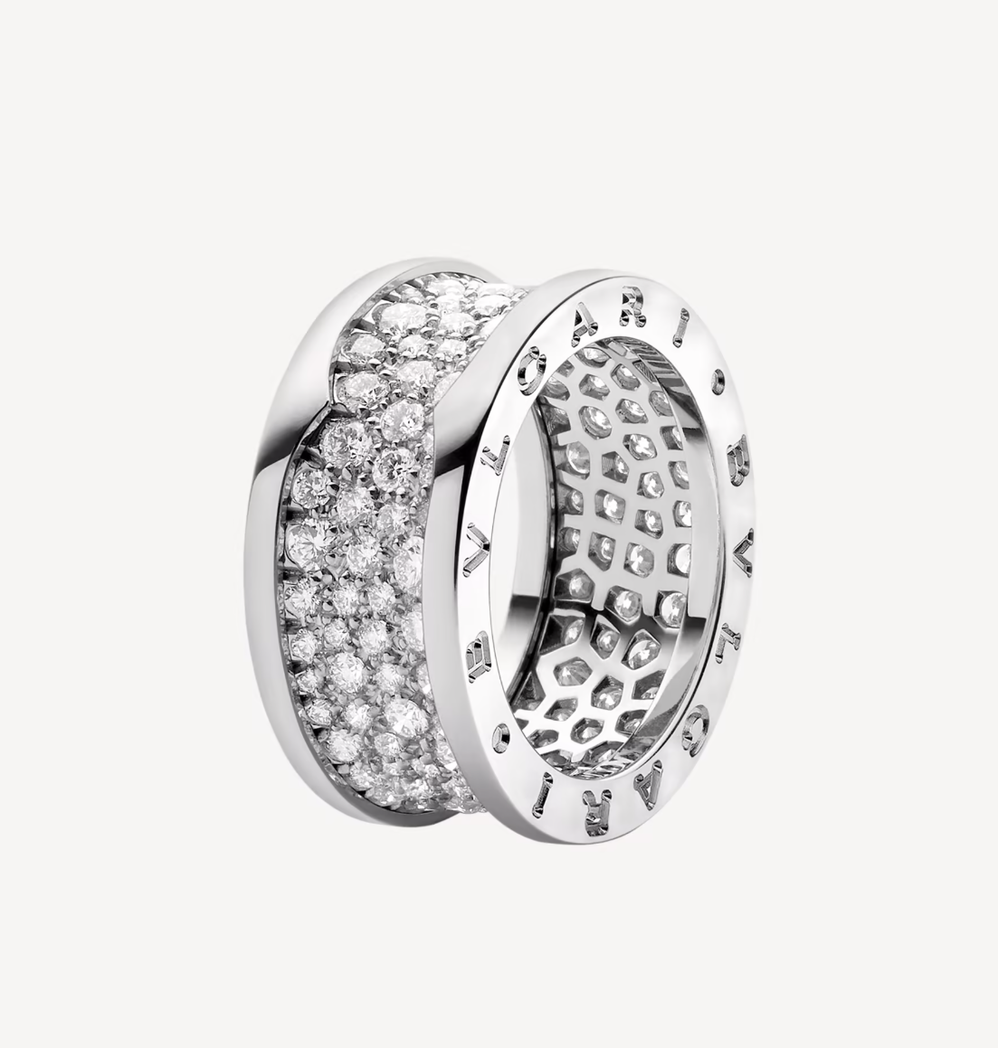 [Rose Jewelrys]ZERO 1 WITH PAVED DIAMONDS ON THE SPIRAL RING