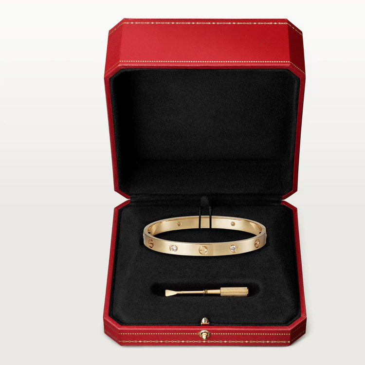 []LOVE BRACELET 6.1MM 4 DIAMONDS