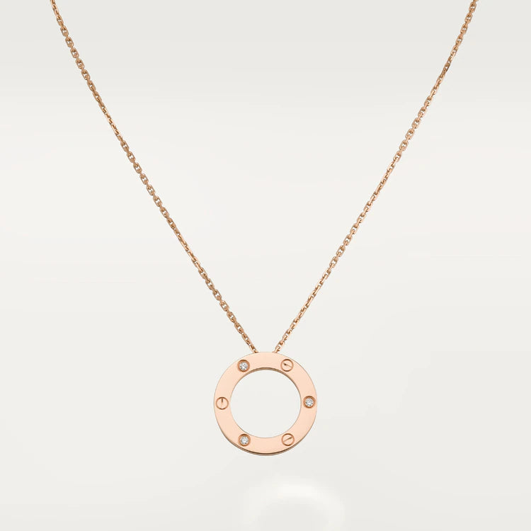 [Rose Jewelrys]LOVE NECKLACE 16MM 3 DIAMONDS