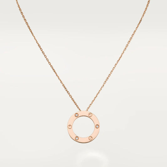 [Rose Jewelrys]LOVE NECKLACE 16MM 3 DIAMONDS