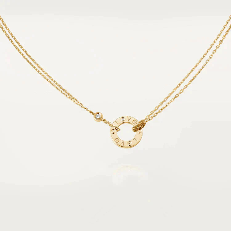 [Rose Jewelrys]LOVE NECKLACE 16MM 2 DIAMONDS