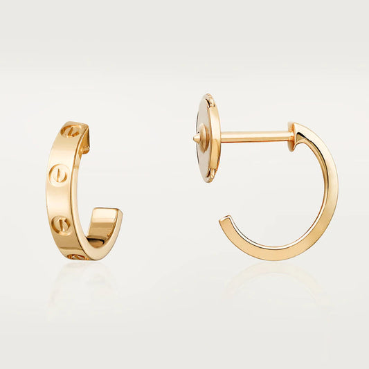 [Rose Jewelrys]LOVE EARRINGS 2.65MM PINK GOLD