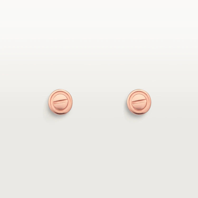 [Rose Jewelrys]LOVE EARRINGS PINK GOLD 10MM
