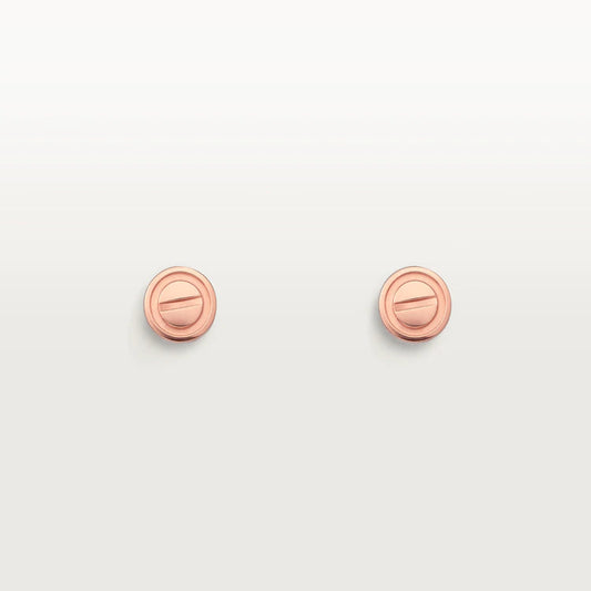 [Rose Jewelrys]LOVE EARRINGS PINK GOLD 10MM