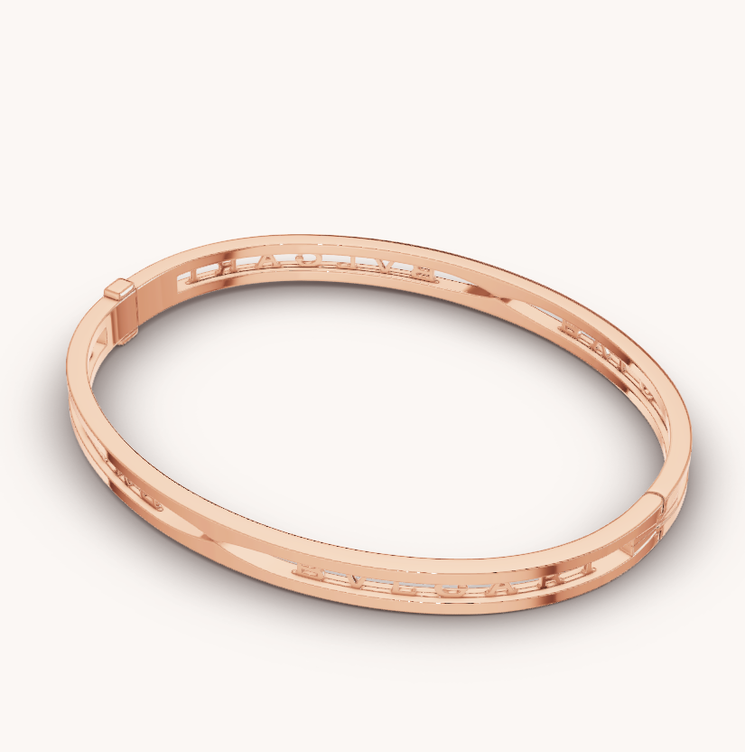 [Rose Jewelrys]ZERO 1 SPIRAL LOGO PINK GOLD BRACELET