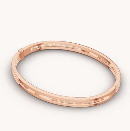 [Rose Jewelrys]ZERO 1 SPIRAL LOGO PINK GOLD BRACELET