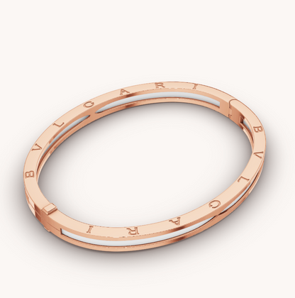 [Rose Jewelrys]ZERO 1 PINK GOLD WITH WHITE CERAMIC BRACELET