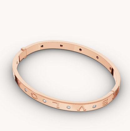 [Rose Jewelrys]ZERO 1 PINK GOLD 12 DIAMONDS BRACELET