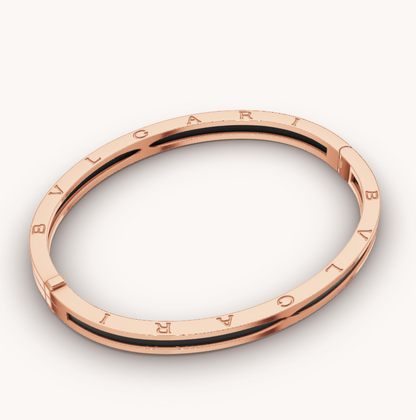 [Rose Jewelrys]ZERO 1 PINK GOLD WITH BLACK CERAMIC BRACELET