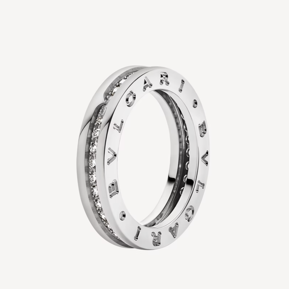 [Rose Jewelrys]ZERO 1 ONE-BAND PAVED DIAMONDS ON THE SPIRAL RING