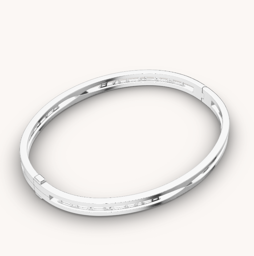 [Rose Jewelrys]ZERO 1 SPIRAL LOGO SILVER BRACELET