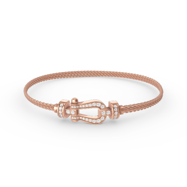 []FORCE SMALL HORSESHOE  DIAMOND CHAIN ROPE BRACELET