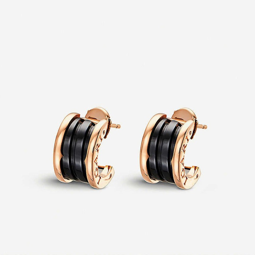 [Rose Jewelrys]ZERO 1 PINK GOLD CERAMIC EARRINGS