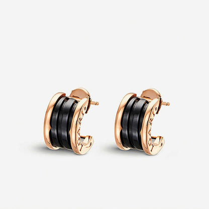 [Rose Jewelrys]ZERO 1 PINK GOLD CERAMIC EARRINGS