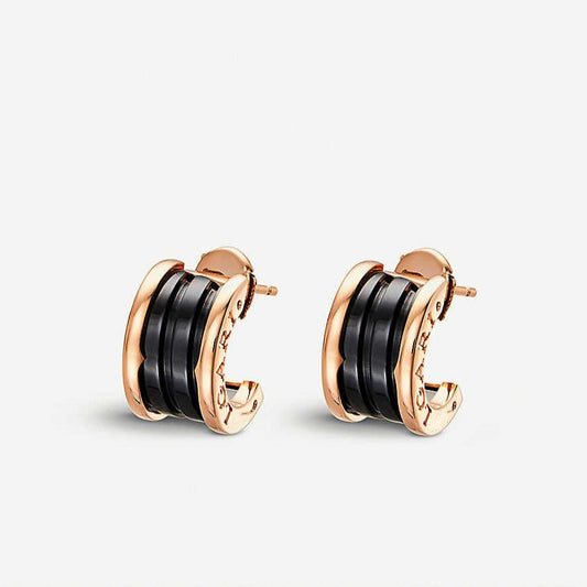 [Rose Jewelrys]ZERO 1 PINK GOLD CERAMIC EARRINGS
