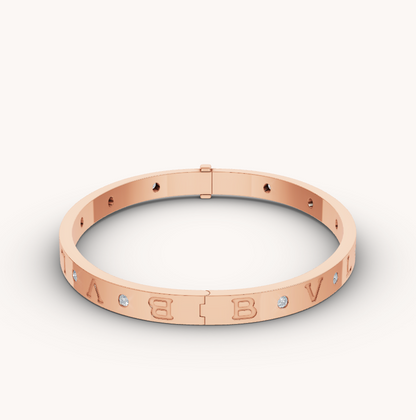 [Rose Jewelrys]ZERO 1 PINK GOLD 12 DIAMONDS BRACELET