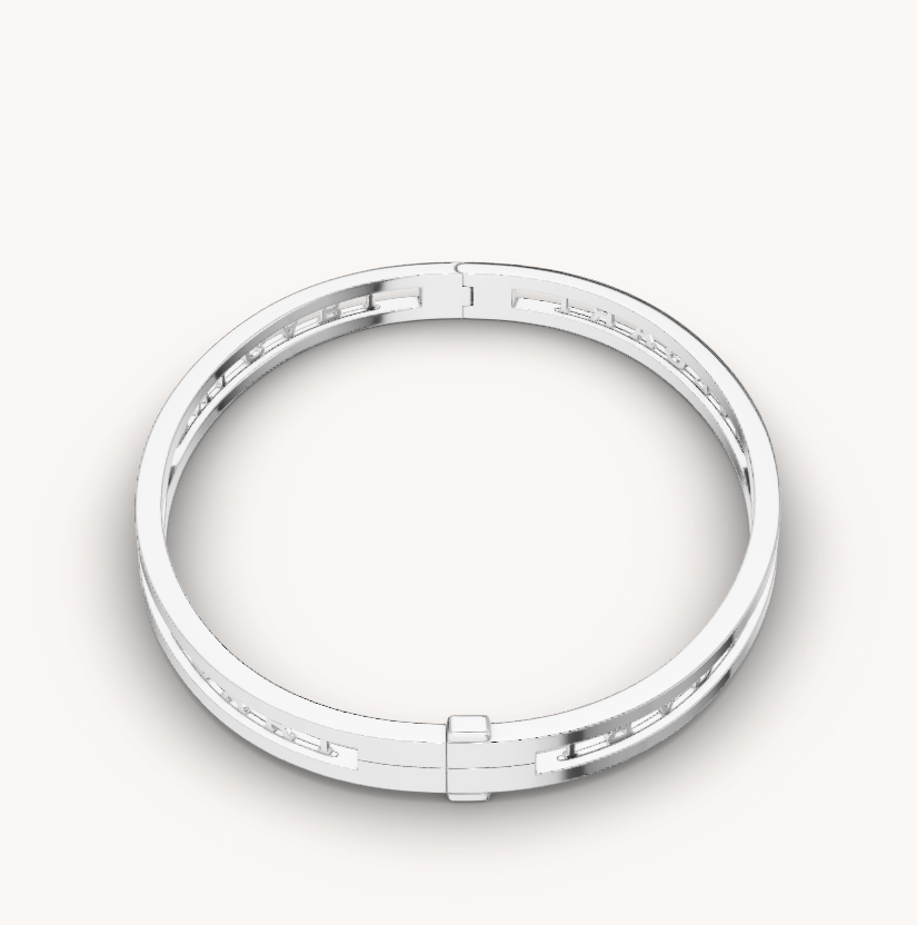 [Rose Jewelrys]ZERO 1 SPIRAL LOGO SILVER BRACELET