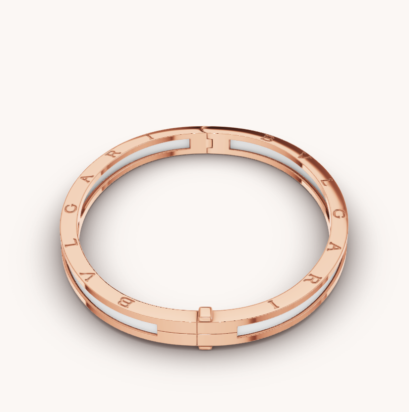 [Rose Jewelrys]ZERO 1 PINK GOLD WITH WHITE CERAMIC BRACELET