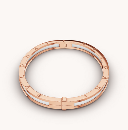 [Rose Jewelrys]ZERO 1 PINK GOLD WITH WHITE CERAMIC BRACELET